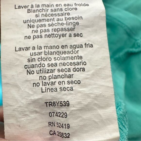 Trina Turk Recreation Teal Hooded Tunic Top Size Large - Picture 5 of 5